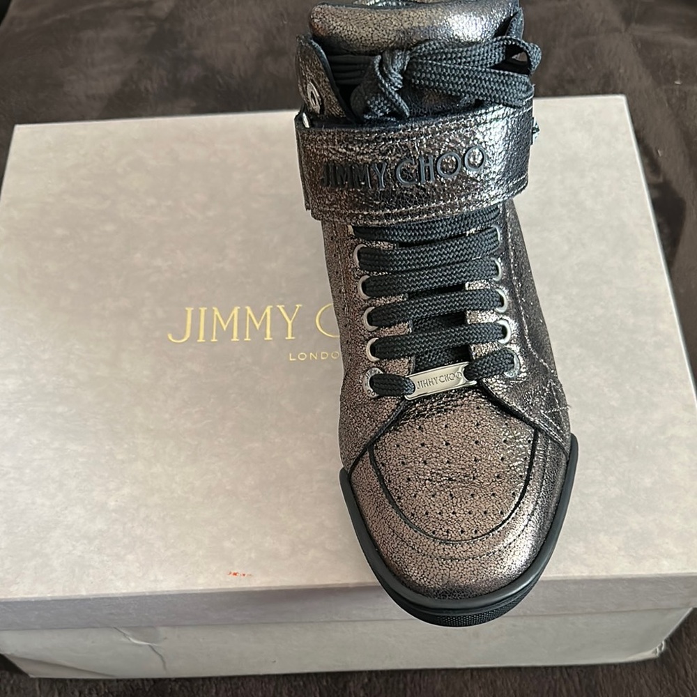 Jimmy Choo Metallic High-Tops - Picture 4 of 12